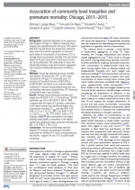 Association of community-level inequities and premature mortality: Chicago, 2011–2015