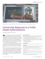 Community response to a public health advertisement