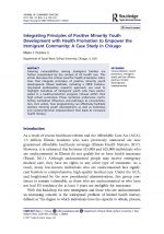 Integrating Principles of Positive Minority Youth Development with Health Promotion to Empower the Immigrant Community: A Case Study in Chicago