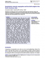 Racial/ethnic minority segregation and low birth weight in five North American cities